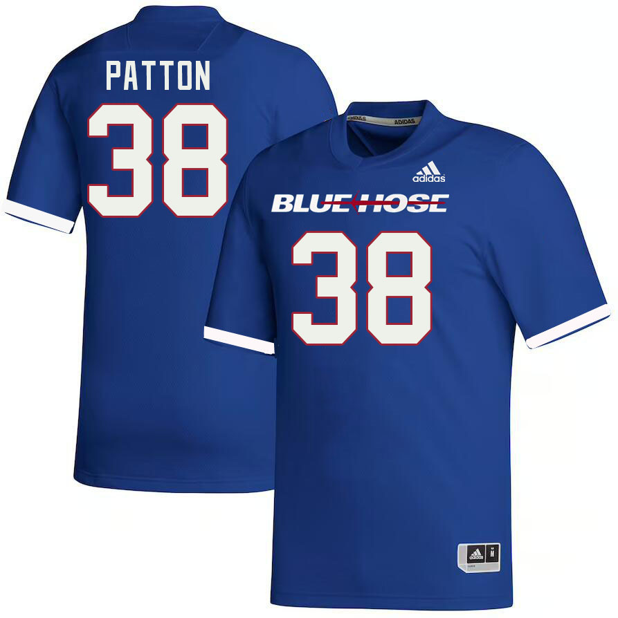 Men-Youth #38 JT Patton Presbyterian Blue Hose 2023 College Football Jerseys Stitched Sale-Blue